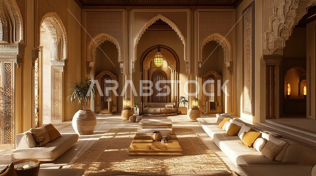 التصاميم المميزة لغرف الجلوس على الطراز الحديث, الواجهات الزجاجية الكبيرة، الديكورات الداخلية الراقية الحديثة, غرفة معيشة مع أثاث منزلي فاخر, الفلل والشقق السكنية في المملكة العربية السعودية, التصميم العصري الراقي الأنيق