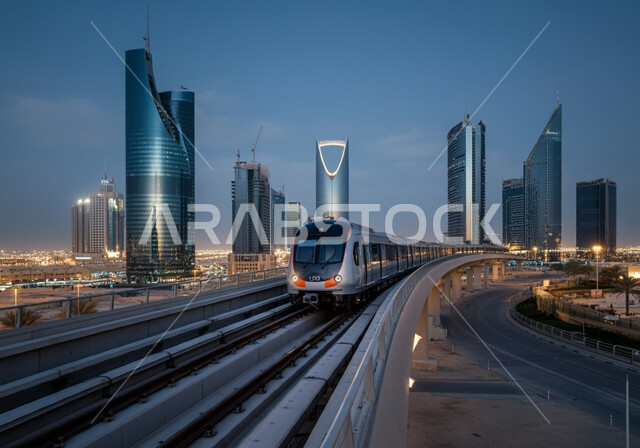 الفن الهندسي المعماري لبرج المملكة, الأبراج وناطحات السحاب على الطراز الحديث, وسائل النقل والمواصلات البرية في المملكة, مترو الرياض يسير على السكة الحديدية, تسهيل الحركة المرورية في السعودية, مفهوم التنقل السريع والآمن