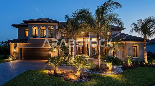 النمو والتقدم العمراني في المملكة العربية السعودية, التصميمات والديكورات الفخمة، التصاميم العصرية المتميزة، الفن الهندسي المعماري على الطراز الحديث، الأشجار والنباتات الخضراء المحيطة بالشقق والفلل السكنية السياحية