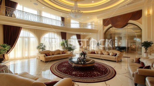 التصاميم المميزة لغرف الجلوس على الطراز الحديث, الواجهات الزجاجية الكبيرة، الديكورات الداخلية الراقية الحديثة, غرفة معيشة مع أثاث منزلي فاخر, الفلل والشقق السكنية في المملكة العربية السعودية, التصميم العصري الراقي الأنيق