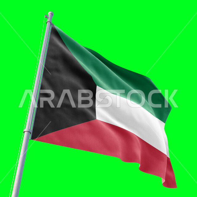الفخر والاعتزاز بالرموز والثقافة الكويتية، ذكرى يوم الاستقلال، الأعياد والمناسبات الوطنية، الاحتفال بالعيد الوطني الكويتي 25 فبراير 1992، علم دولة الكويت يرفرف، حب الوطن والانتماء اليه، عيد التحرير 26 فبراير، كروما، خلفية خضراء