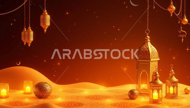 البهجة والفرح بقدوم شهر الخير، المصابيح المضيئة المتميزة, ديكورات متميزة على الطراز الاسلامي، زينة رمضان المبارك, الفوانيس المعدنية التقليدية المزخرفة في الأجواء الروحانية، الاحتفال بالمناسبات والأعياد الدينية