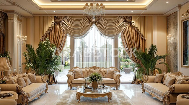 التصميم العصري الراقي الأنيق، التصاميم المميزة لغرف الجلوس على الطراز الحديث, غرفة معيشة مع أثاث منزلي فاخر, الواجهات الزجاجية الكبيرة، الديكورات الداخلية الراقية الحديثة, الفلل والشقق السكنية في المملكة العربية السعودية