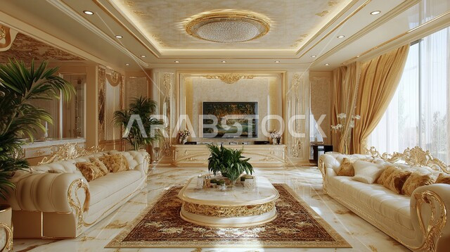 التصميم العصري الراقي الأنيق، التصاميم المميزة لغرف الجلوس على الطراز الحديث, غرفة معيشة مع أثاث منزلي فاخر, الواجهات الزجاجية الكبيرة، الديكورات الداخلية الراقية الحديثة, الفلل والشقق السكنية في المملكة العربية السعودية