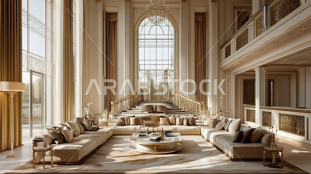 التصميم العصري الراقي الأنيق، التصاميم المميزة لغرف الجلوس على الطراز الحديث, غرفة معيشة مع أثاث منزلي فاخر, الواجهات الزجاجية الكبيرة، الديكورات الداخلية الراقية الحديثة, الفلل والشقق السكنية في المملكة العربية السعودية