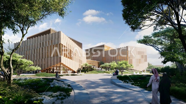 دار الأوبرا في مدينة جدة في النهار، تطور الفنون الهندسية المعمارية للمعالم والمباني في دول الخليج، الاهتمام بزراعة الاشجار والنباتات الخضراء في الاماكن السياحية، نافذة ثقافية جديدة للدولة الخليجية