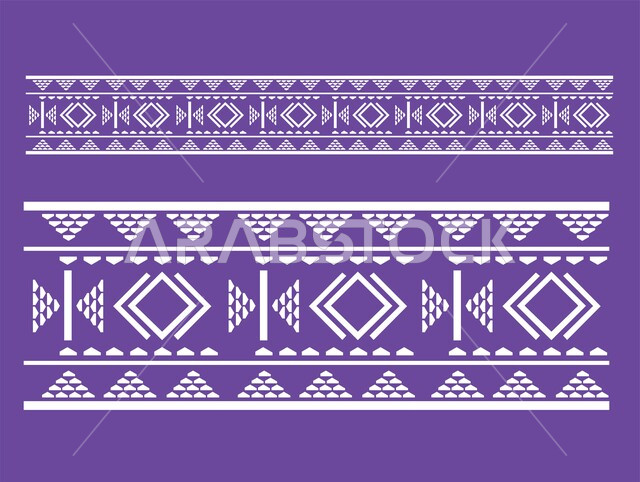 تصاميم شعبية للنقوش العربية الأصيلة الملونة في المملكة العربية السعودية، التراث السعودي الشعبي لزخرفة السدو بأشكال هندسية، الفن التراثي الحرفي التقليدي