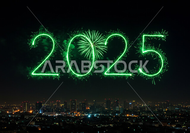 الاستعداد لقدوم العام الجديد, أجواء الاحتفالات السنوية في المملكة, انطلاق المفرقعات والألعاب النارية في سماء السعودية ليلا, الاحتفال بعيد رأس السنة الميلادية 2025, الفعاليات الاحتفالية الترفيهية بالأعياد والمناسبات