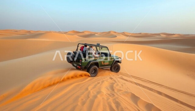 الاستمتاع بممارسة الهواية المفضلة, مغامرة شيقة على الرمال الذهبية الناعمة في صحاري المملكة العربية السعودية، مغامرات سفاري على الكثبان الرملية، قيادة سيارة الدفع الرباعي ( التطعيس ) وسط الصحراء، نشاط صحراوي ترفيهي ممتع