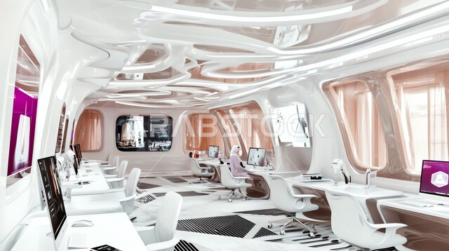 التصميم العصري الفاخر، التصاميم الداخلية للغرف المكتبية على الطراز الحديث, الديكور الداخلي الراقي, مكاتب الشركات في المملكة العربية السعودية, غرفة مكتبية مع تجهيزات وأثاث أنيق ومريح