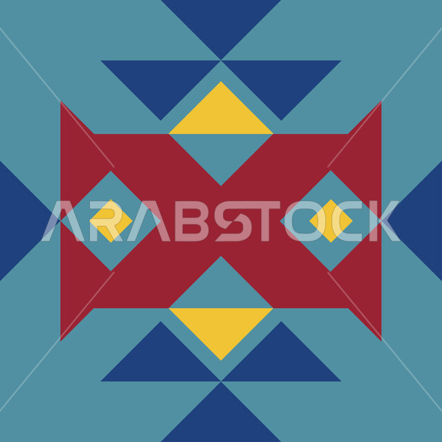 الحرف والمهن اليدوية التقليدية في المملكة العربيه السعودية، تصميم سعودي للنقوش العربيه الاصيله الملونة، فن حرفي تراثي، التراث الشعبي لزخرفة السدو بأشكال هندسية