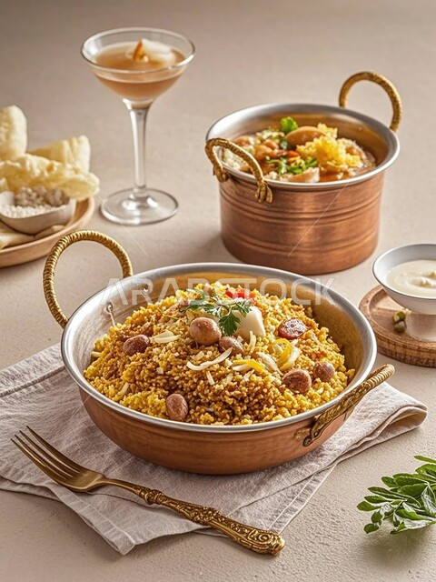 طبق من الأرز مع قطع الدجاج المشوية, فن تقديم الطعام في مطاعم ومطابخ المملكة العربية السعودية, الأكل العربي الشرقي اللذيذ, وصفة المندي التقليدية الشهية, وجبة غذائية صحية مغذية