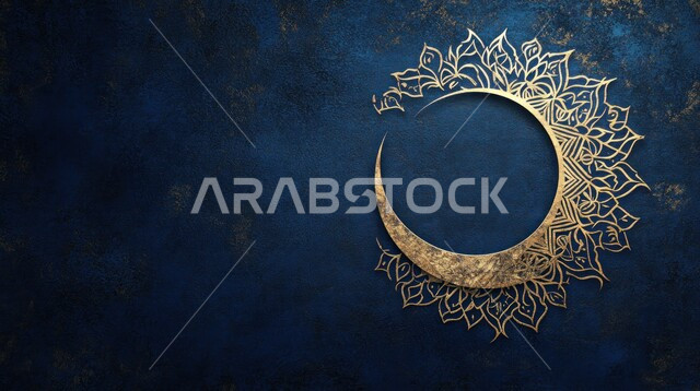 الاحتفال بالمناسبات الدينية الإسلامية, البهجة بقدوم رمضان المبارك, بطاقة تهنئة لاستقبال الشهر الفضيل, الأجواء الرمضانية الروحانية في المملكة العربية السعودية, خلفية زرقاء