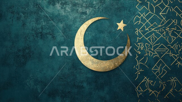 الأجواء الرمضانية الروحانية في المملكة العربية السعودية, الاحتفال بالمناسبات الدينية الإسلامية, البهجة بقدوم رمضان المبارك, بطاقة تهنئة لاستقبال الشهر الفضيل, خلفية زرقاء