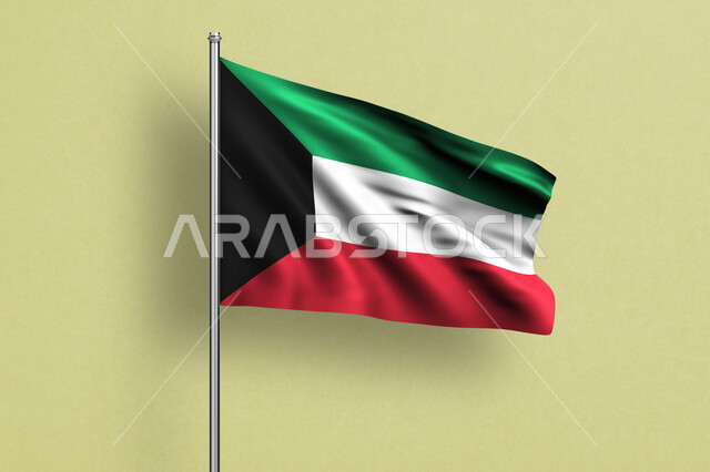 مفهوم الفخر والاعتزاز بالهوية الكويتية, علم دولة الكويت يرفرف, ذكرى اليوم الوطني الكويتي 25 فبراير, عيد التحرير 26 فبراير, الاحتفال بالأعياد والمناسبات الوطنية, أعلام دول الخليج, خلفية صفراء