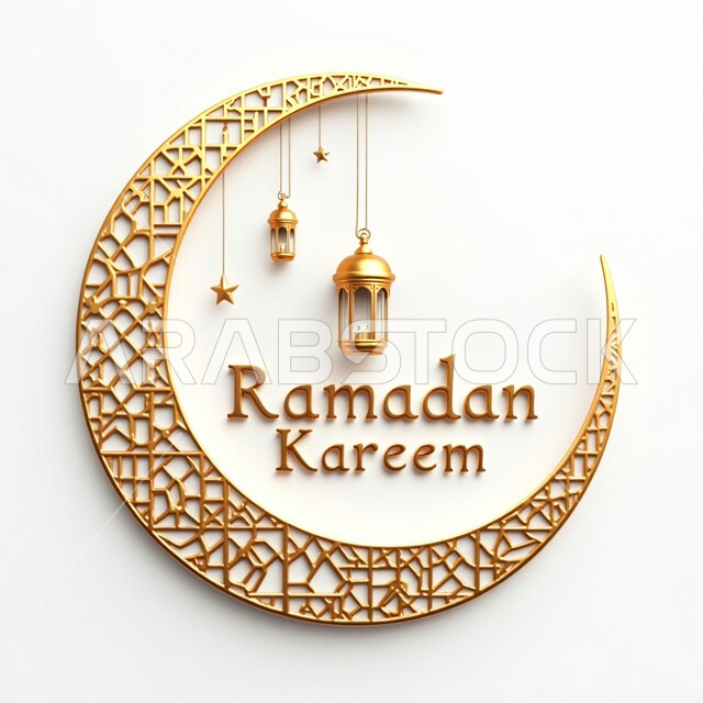 الاحتفال بالمناسبات الدينية الإسلامية, فانوسان معدنيان مزخرفان مع الهلال, مصباح عربي تقليدي, الأجواء الرمضانية الروحانية في المملكة العربية السعودية, زينة واكسسوار شهر الخير, البهجة بقدوم رمضان المبارك, البهجة بقدوم رمضان المبارك, خلفية بيضاء