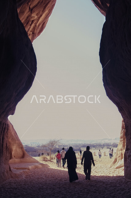 UNESCO heritage site, the ancient historical place of Al-Ula, Mada'in Saleh, Kingdom of Saudi Arabia, tourism and travel.