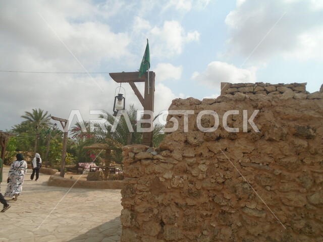 Interest in planting trees and green plants, attracting and attracting tourists from all over the world, a famous landmark and tourist place, a clay house in Al-Qassar village in Jazan city, buildings based on ancient heritage in Farasan Governorate in the Kingdom of Saudi Arabia