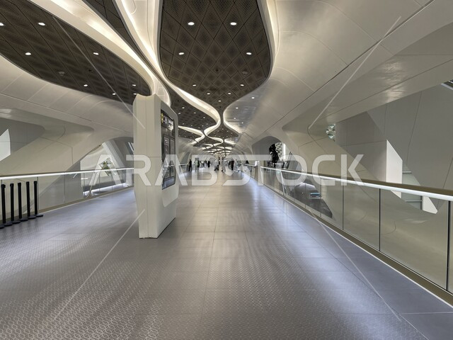 Development, civilizational progress and improvement of infrastructure, Riyadh metro station in the capital, urban growth and development in construction in the Kingdom of Saudi Arabia, interest in public services and means of transportation.