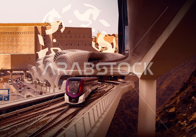 التطوير والتقدم الحضاري وتحسين البنية التحتيه، النمو والتطور العمراني في البناء في المملكة العربية السعودية، محطة مترو الرياض في العاصمة، الاهتمام بالخدمات العامة ووسائل النقل، محطات المترو والقطار السريع