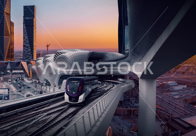 التطوير والتقدم الحضاري وتحسين البنية التحتيه، النمو والتطور العمراني في البناء في المملكة العربية السعودية، محطة مترو الرياض في العاصمة، الاهتمام بالخدمات العامة ووسائل النقل، محطات المترو والقطار السريع