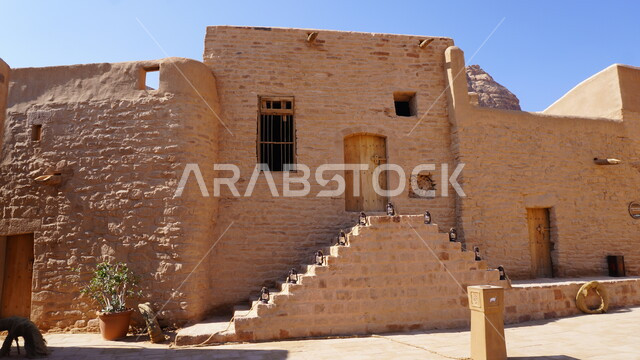 Ancient mud architecture, historical building, famous tourist area in Saudi Arabia, a place to attract and attract tourists from all over the world, popular mud houses in the old town, tourism in AlUla city