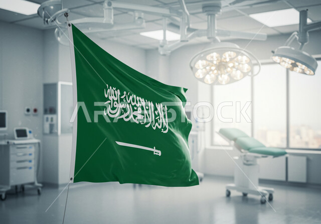 التقدم العمراني للمستشفيات والمنشآت الطبية، المراكز الصحية وأماكن العناية بالمرضى، اليوم الوطني السعودي 23 سبتمبر, يوم العلم 11 مارس، علم المملكة العربية السعودية في مشفى، مفهوم حب الوطن والانتماء إليه