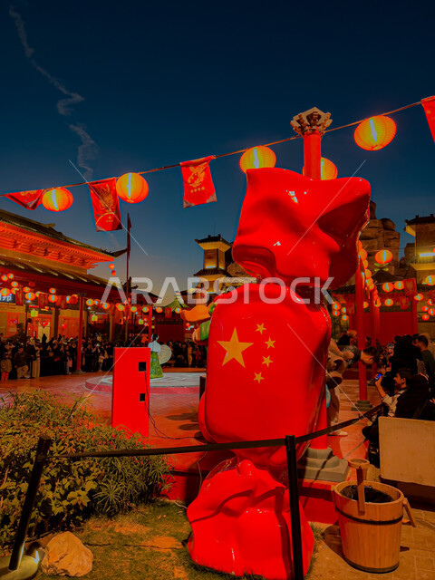 الجناح الصيني في البوليفارد ورلد في مدينة الرياض، الفن الهندسي المعماري على الطراز الحديث، معالم جذب واستقطاب السائحين من أنحاء العالم، الاستمتاع بالتجارب الممتعة في أبرز المناطق الترفيهية بالمملكة العربية السعودية