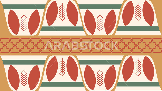 اتباع العادات والتقاليد السعودية، حسن الضيافه والإستقبال في الأعياد والمناسبات الدينية، تصميم سعودي للنقوش العربيه الاصيله الملونة، الحرفة والمهنة اليدوية في المملكة، الفن الحرفي التراثي، التراث الشعبي لزخرفة السدو بأشكال لفناجين من القهوة التقليدية