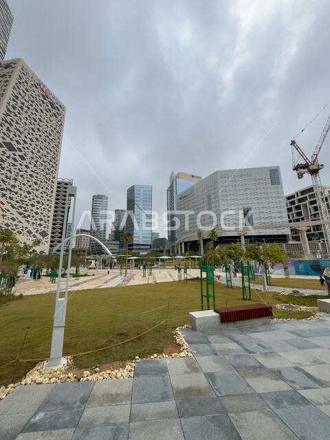 Achieving economic and commercial renaissance, the modern and advanced architectural engineering art of the King Abdullah Financial City (KAFD) towers in Riyadh, the main destination for finance and business, the growth and urban progress of skyscrapers in the Kingdom of Saudi Arabia