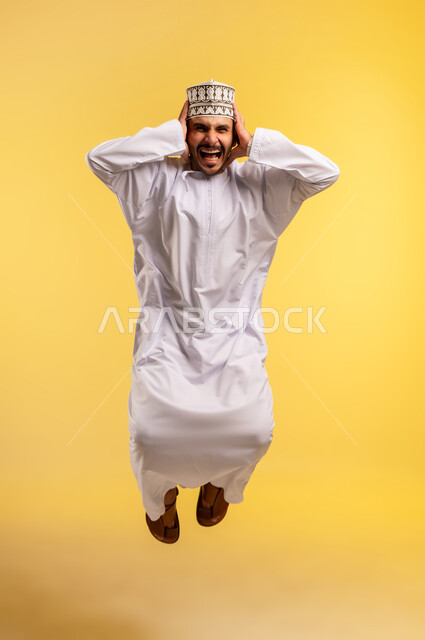 تأثير الضجيج العالي على الصحة النفسية والجسدية، بورتريه لرجل عربي خليجي ...