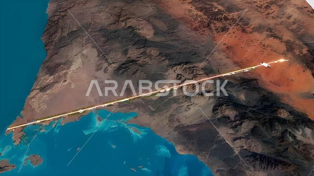 مشروع "ذا لاين" في نيوم في شمال غرب المملكة العربية السعودية، الابتكارات المستقبلية في البنية التحتية للمدن الذكية، تصاميم مدينة المستقبل، رؤية سعودية مستقبلية 2030، الاستدامة والتخطيط المعماري لقطاع العقارات
