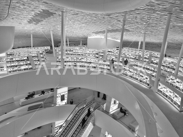 King Abdulaziz World Heritage Center in Dhahran, the interior architecture of the Ithra building, famous tourist attractions, exposure to and openness to the world's different cultures, the cultural and scientific beacon in Saudi Arabia, striving to support the knowledge economy and develop intellectual knowledge