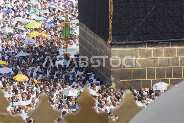 مقام سيدنا ابراهيم، أداء مناسك الحج والعمرة، العبادة والتقرب إلى الله، المعالم الدينية الاسلامية المقدسة، حجاج بيت الله الحرام يؤدون الصلاة حول الكعبة المشرفة في مكة المكرمة، الحرم المكي الشريف في المملكة العربية السعودية 