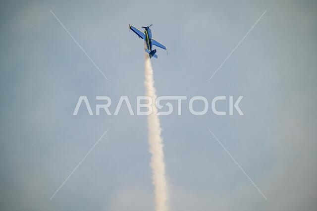 The Air Force parade on Saudi National Day on September 23, showing loyalty and love for the Saudi state, Flag Day activities on March 11, celebrating national holidays and occasions, and performing air shows in the skies of the Kingdom of Saudi Arabia.