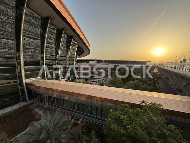 Air travel, decorations and the distinctive architectural art of Jeddah International Airport in the Kingdom of Saudi Arabia, passenger reception lounges, providing high-end services to departing and arriving passengers at King Abdulaziz Airport
