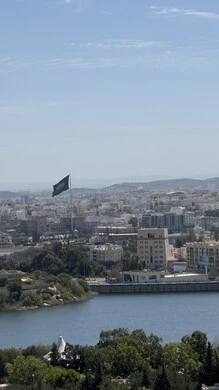 Abha city in Asir region, famous natural tourist attractions in the Kingdom of Saudi Arabia, places that attract and attract tourists from all over the world, planting green trees in tourist areas