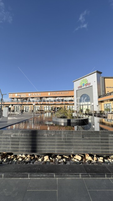 Al Reem Park Complex in Khamis Mushait during the day, a family entertainment and tourist attraction, artificial lakes in the shopping malls in the city of Asir in the Kingdom of Saudi Arabia