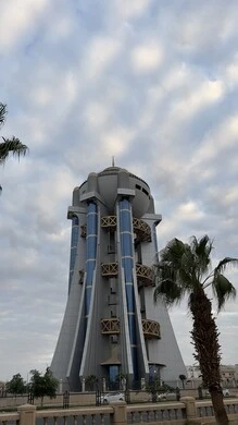 Khamis Mushait Water Tower in Aiha, famous heritage sites and landmarks in Asir, urban growth and development to stimulate tourism in the Kingdom, architectural art of buildings, skyscrapers and towers in Saudi Arabia