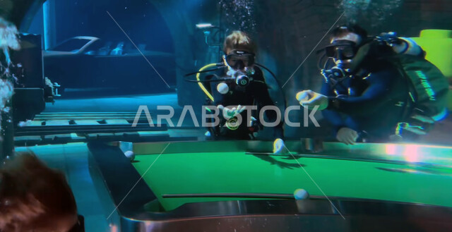 The sunken city, tourism in the United Arab Emirates, practicing deep diving in Deep Dive Dubai, famous tourist attractions, attracting tourists from all over the world, recreational tourist places and attractions, the largest place for underwater diving