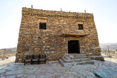 Lod Heritage Museum in Al-Baha region, old-style architectural art of museums, tourist attractions in Saudi Arabia, historical forts and castles, stone buildings and structures, famous cultural heritage sites and landmarks
