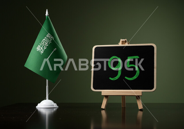Celebrating the 95th anniversary of the founding of the Kingdom of Saudi Arabia, the banner of monotheism and the national emblem, celebrating national occasions and holidays, Flag Day March 11, Saudi National Day September 23