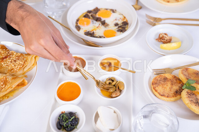 Enjoy a healthy breakfast, delicious meals, a table of the most delicious foods in a high-end restaurant, delicious healthy dishes, restaurants serving Arabic and Western cuisine in the United Arab Emirates, foods with high nutritional value