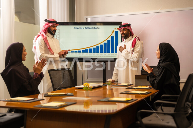 الاتفاق على المشاريع التجارية، استقبال موظفين جدد، دمج جهاز تقني حديث مع العمل، حل المشكلات وتطوير العمل، دراسة وتحليل المشاريع الجديدة، تبادل الخبرات والافكار، ورش عمل وتدريب، اجراء اجتماع لفريق عمل عرب خليجيين سعوديين داخل مقر الشركة