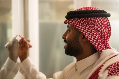 دمج اسلوب الكتابة في الاجتماعات، القبول والموافقة بين الشركات، تطوير العمل وحل المشكلات،  دمج جهاز تقني حديث مع العمل، دراسة وتحليل المشاريع الجديدة، تبادل الخبرات والافكار، ورش عمل وتدريب، اجراء اجتماع لفريق عمل عرب خليجيين سعوديين داخل مقر الشركة