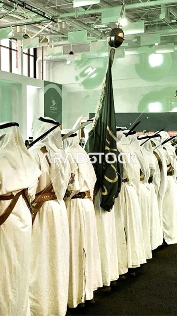 On the day we started, February 22, the folklore performance troupe in the Kingdom celebrated Saudi National Day, wearing the traditional Najdi Ardha attire for the national occasion, embodying the concept of love for the homeland and belonging to it, marking the anniversary of the establishment of the first Saudi state in 1727 AD.