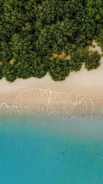 وجهة سياحية فاخرة في السعودية، شواطئ جزيرة فرسان في جازان جنوب غرب الممكلة العربية السعودية، أمواج البحر الهادئة على شاطئ البحر الأحمر في وقت النهار