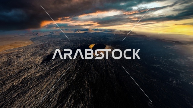 الجبال والمرتفعات الصخرية الطبيعية، فوهة الوعبة ( مقلع طمية ) في مدينة الطائف، معالم تاريخية أثرية، الحمم البركانية على منحدر فوهة الوعبة، السياحية في المملكة العربية السعودية