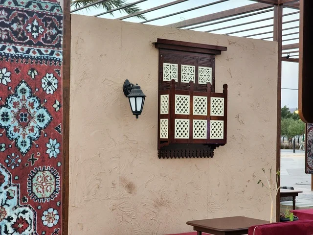The outdoor courtyard of Quba Mosque in Medina during the day, a call for Muslims to perform prayer and draw closer to Allah Almighty, landmarks and sacred religious places in the Kingdom of Saudi Arabia, the illuminated minarets and domes, architectural engineering art and Islamic decorations in a modern style.