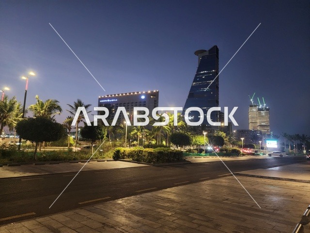 برج جدة بالمملكة العربية السعودية، الواجهه البحرية، الاشجار والنباتات الخضراء، كورنيش جدة، معالم جدة المشهورة، السياحة في السعودية